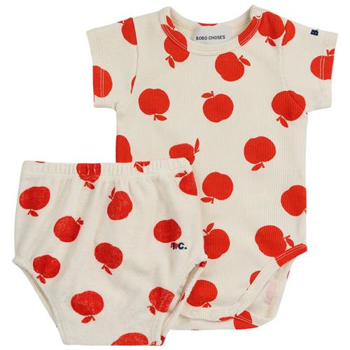Bobo Choses Poma Mønstret Baby-sæt Naturhvid 6 months  Creme  6 måneder  Unisex