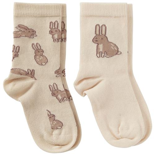 Buddy & Hope 2-pak GOTS Albert Strømper Bunny 16-19 EU  Beige  16-19 EU  Unisex