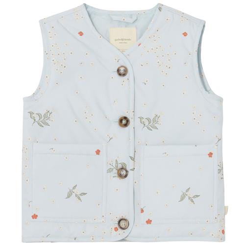 garbo&friends Blomstret Let Foret Vest Isla 110/116 cm  Blå  110/116 cm  kvinde