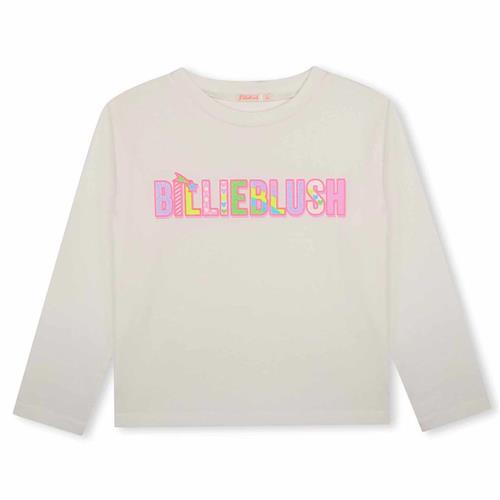 Billieblush Langærmet T-shirt Med Tryk Cremefarvet 3 Y  Creme  3 år  kvinde