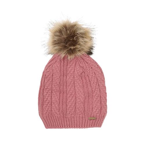 Minymo Hue i Dusty Rose med aftagelig imiteret pels 54 cm  Lyserød  54 cm  kvinde