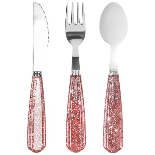 Konges Sløjd Glitter Sparkling Pink Bestik Sæt One Size      Unisex