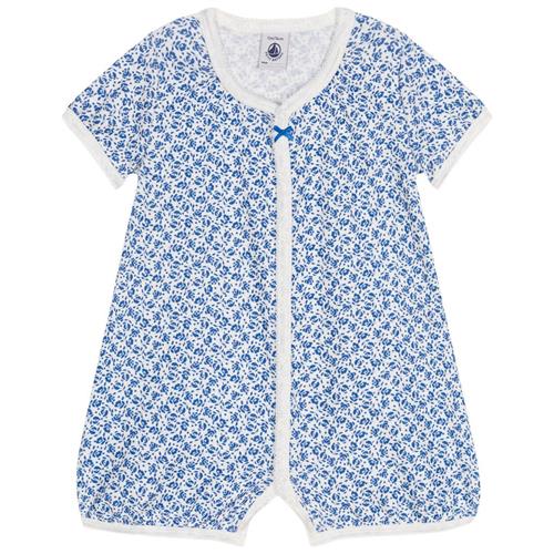 Petit Bateau Blomstret Romper Blå 6 Months  Blå  6 måneder  kvinde