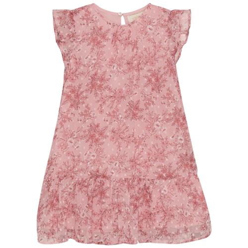 Creamie Dobby Blomstret Kjole Peachskin 80 cm  Lyserød  80 cm  kvinde