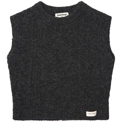 Tocoto Vintage Oversize Braided Vest Dark Grey 10 Y  Grå  10 år  Unisex