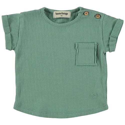 Tocoto Vintage Ribbet Baby T-shirt Grøn 12 Months  Grøn  12 måneder  Unisex