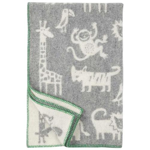 Klippan Yllefabrik Jungle Tæppe Gråt One Size      Unisex