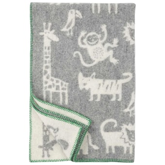 Klippan Yllefabrik Jungle Tæppe Gråt One Size Wool Grå  One Size  unisex