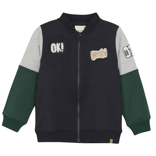 Minymo Color Block Cardigan Dark Navy 92 cm  Blå  92 cm  mand