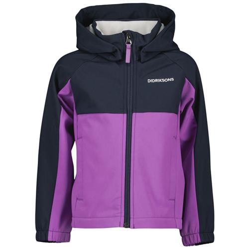 Didriksons Troel Kids Softshell Jakke Tulip Purple 110 cm  Lilla  110 cm  kvinde