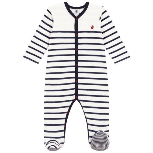 Petit Bateau Stribet Sparkedragt Cremefarvet 12 Months  Creme  12 måneder  Unisex