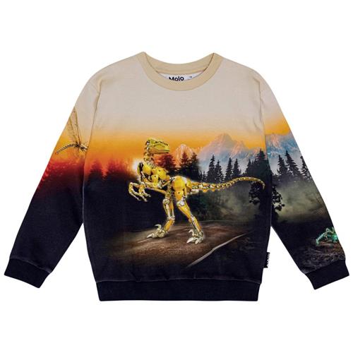 Molo GOTS Miksi Sweatshirt Virtual World 92 cm  Creme  92 cm  mand