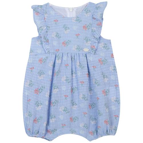 Tartine et Chocolat Gingham Blomstret Romper Blå 9 Months  Blå  9 måneder  kvinde
