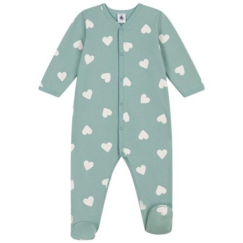 Petit Bateau Hjertemønstret Sparkedragt Grøn 12 Months  Grøn  12 måneder  Unisex