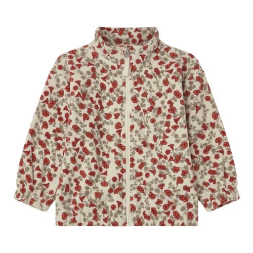 garbo&friends Blomstret Fleecejakke Til Baby Royal Cress 62/68 cm  Creme  62/68 cm  Unisex