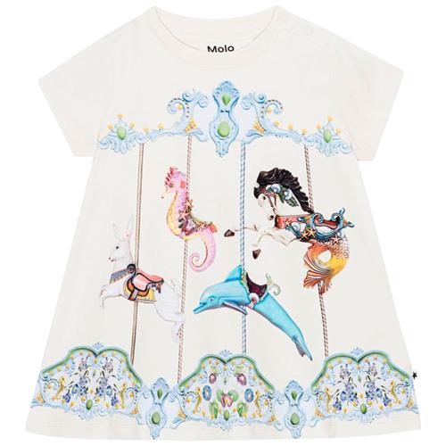 Molo GOTS Cosimo Kjole Carousel Dress 92 cm  Hvid  92 cm  kvinde
