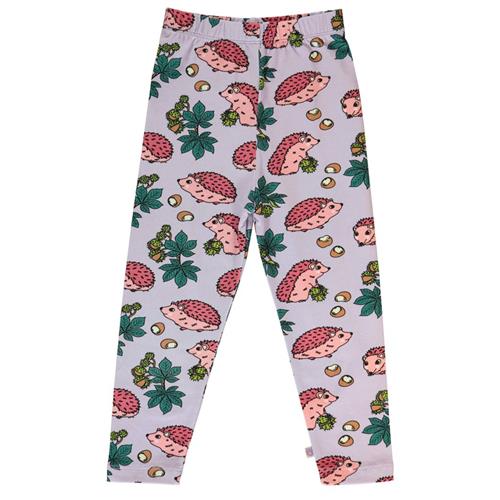 Småfolk Leggings with hedgehogs  Orchid Petal 2-3 Y  Lilla  2-3 år  kvinde