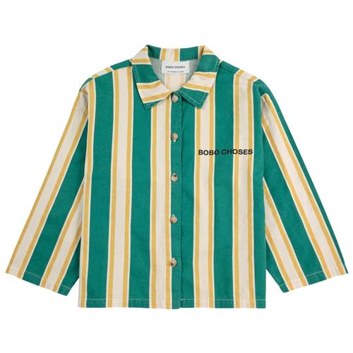 Bobo Choses Bobo Choses Stribet Langærmet Skjorte DARK GREEN 2-3 Y  Grøn  2-3 år  mand