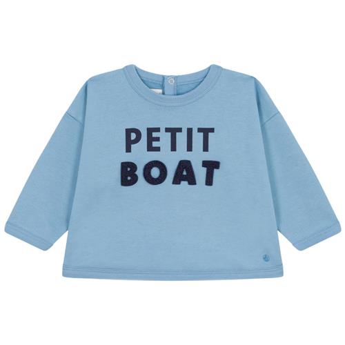 Petit Bateau Sweatshirt Med Tryk Blå 12 Months  Blå  12 måneder  mand