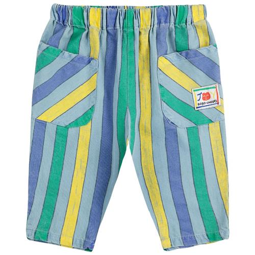 Bobo Choses Multicolor Stripes Baby Denim-bukser Light Blue 6 months  Blå  6 måneder  Unisex