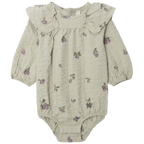 garbo&friends Mønstret Romper Prune Green 50/56 cm  Grøn  50/56 cm  Unisex