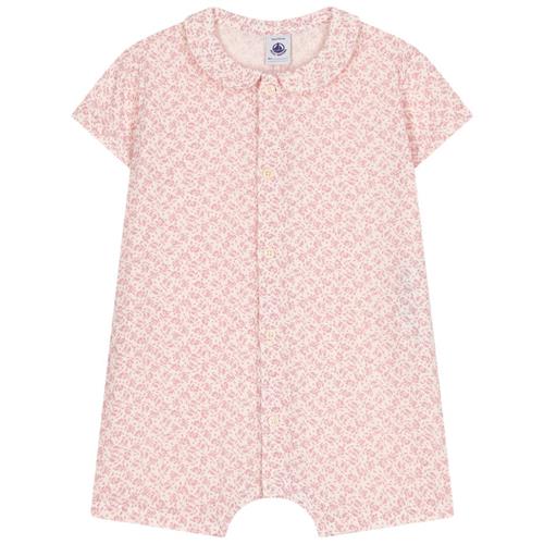 Petit Bateau Blomstret Romper Lyserød 24 Months  Lyserød  24 måneder  kvinde