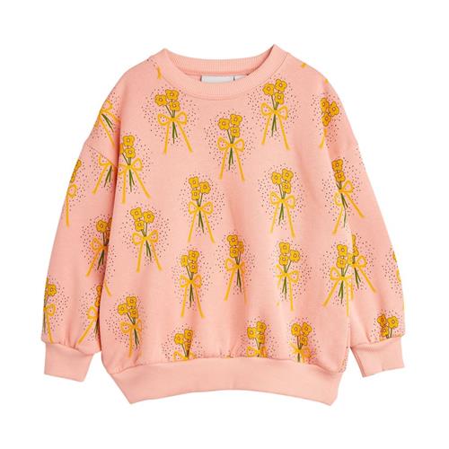 Mini Rodini Vinterblomster Aop Sweatshirt Pink 92/98 cm  Lyserød  92/98 cm  kvinde