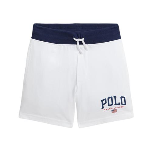 Ralph Lauren Logo Shorts Hvid Logo Cotton Jersey Short White/C7998  Hvid    mand