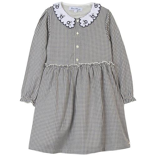 Tartine et Chocolat Gingham Kjole Navyblå 8 Y  Marineblå  8 år  kvinde