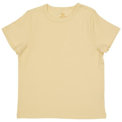 Copenhagen Colors Ribbet T-shirt Bleggul 110 cm  Gul  110 cm  Unisex