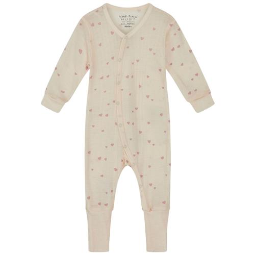 Hust&Claire Mocel Mønstret Pyjamas Ecru 80 cm  Beige  80 cm  kvinde