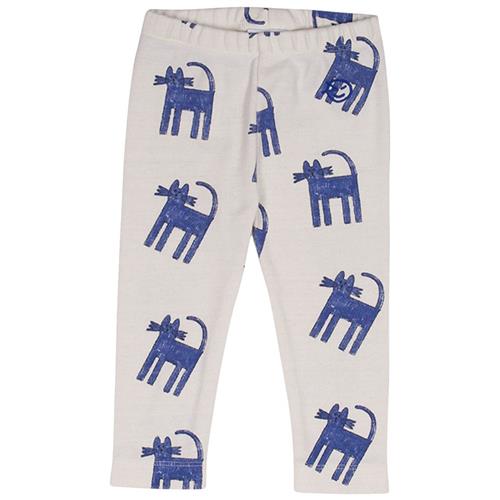 Wynken Mini Emi Mønstrete Leggings Cobalt Blue Cats 6 months  Creme  6 måneder  kvinde