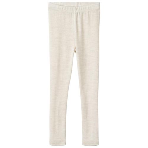 Wheat Leggings i uld Agi Eggshell Melange 98 cm  Creme  98 cm  Unisex