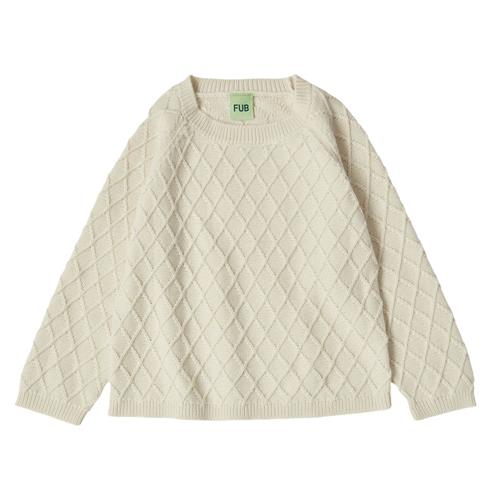 FUB Strikket Trøje Ecru 100 cm  Creme  100 cm  Unisex