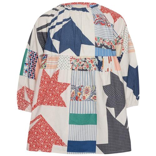 Sissel Edelbo Mirabellis Mini Flower Patchwork Dress i Cream 7-8 Y  Creme  7-8 år  kvinde