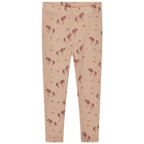 Hust&Claire Locel Mønstrete Leggings Rose Cloud 68 cm  Lyserød  68 cm  kvinde