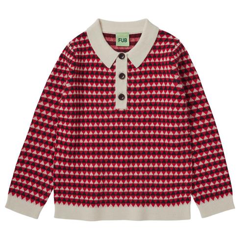 FUB Jacquard Polo Ecru 80 cm  Creme  80 cm  Unisex