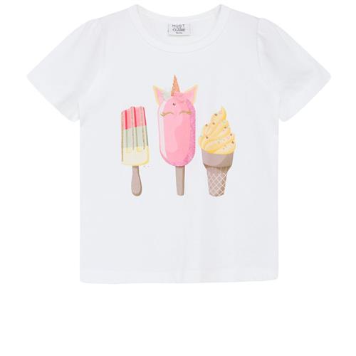 Hust&Claire Amna T-shirt Hvid 98 cm  Hvid  98 cm  Unisex