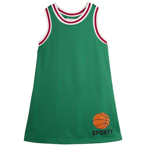Mini Rodini Basket Mesh Kjole Grøn 128/134 cm  Grøn  128/134 cm  kvinde