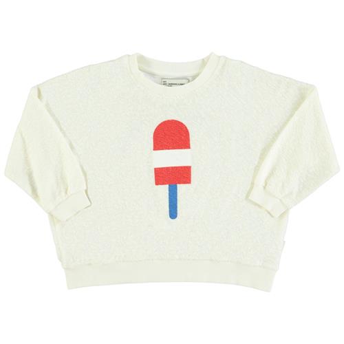 Piupiuchick Sweatshirt Med Tryk Cremefarvet 4 Y  Creme  4 år  Unisex