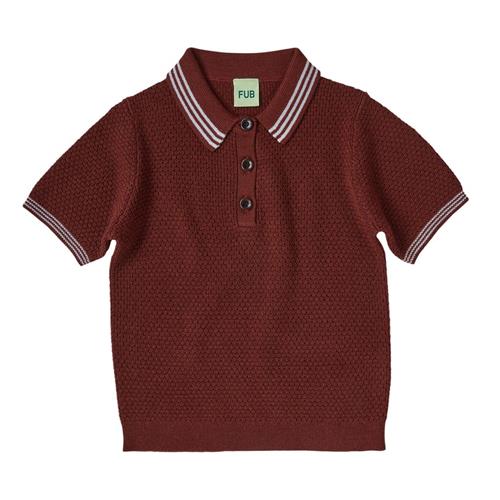 FUB Pique Polo Clay 80 cm  Rød  80 cm  mand