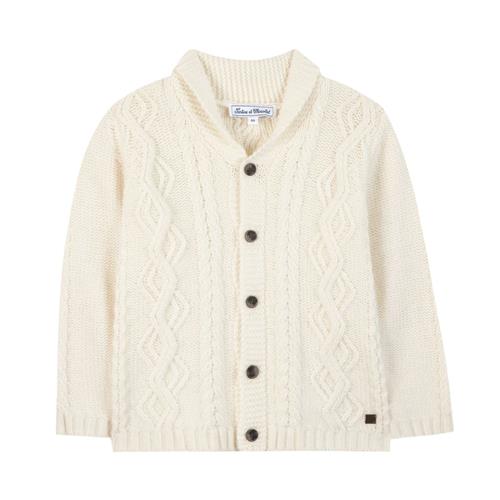 Tartine et Chocolat Cardigan i uld, cremefarvet 6 Y  Creme  6 år  mand