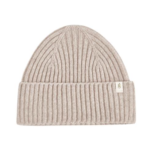 garbo&friends Ribstrikket Hue Oat 46/48 cm  Beige  46/48 cm  Unisex