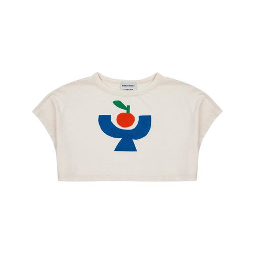 Bobo Choses Tomato Plate Cropped T-shirt Naturhvid 4-5 Y  Creme  4-5 år  kvinde