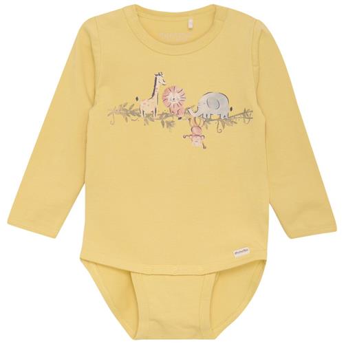 Minymo GOTS Babybody Jojoba 68 cm  Gul  68 cm  Unisex