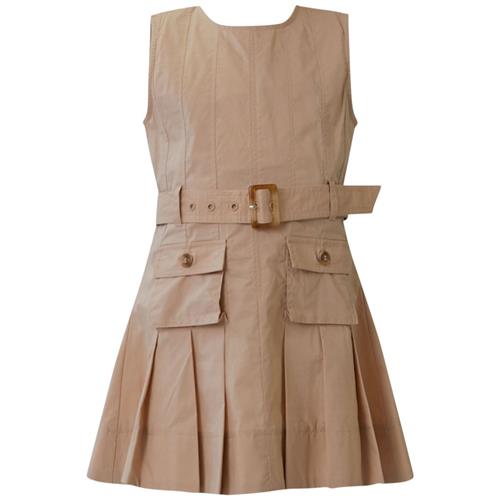 Bardot Junior Greer Poplin Kjole Tan 8 Y  Beige  8 år  kvinde