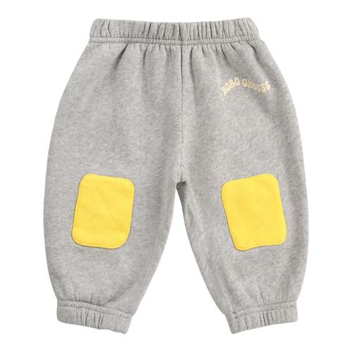 Bobo Choses Knee Patches Baby Joggingbukser Heather Grey 6 months  Grå  6 måneder  Unisex