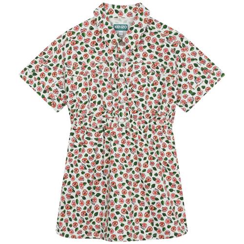 Kenzo Blomstret Kjole Elfenben 2 Y  Creme  2 år  kvinde