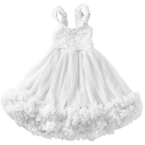 DOLLY by Le Petit Tom Pettidress Off White 0-1 Y  Hvid  0-1 år  kvinde