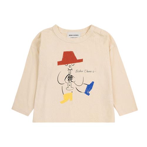Bobo Choses Magic Flute Player Langærmet Baby T-shirt Naturhvid 9 months  Hvid  9 måneder  Unisex